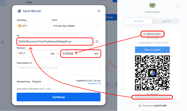 Pay with crypto wallet