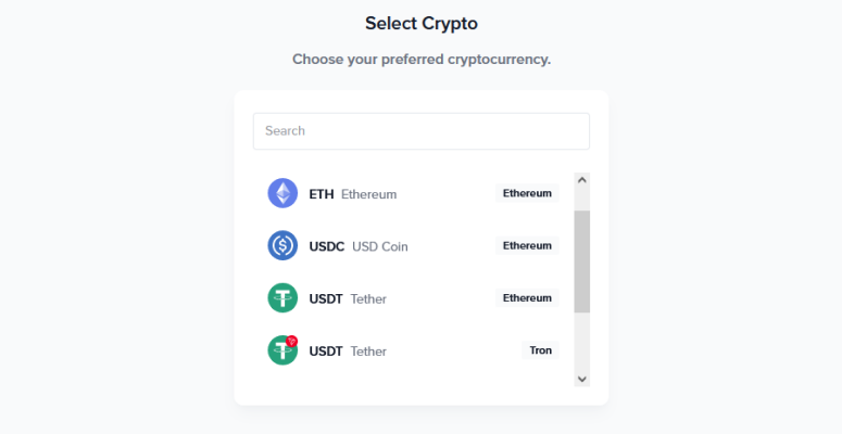 Choose cryptocurrency coin